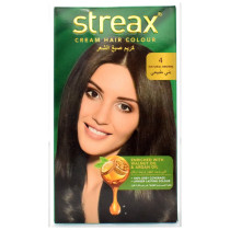 Streax Cream Hair Color Enriched With Walnut Oil And Argan Oil, Natural Brown 4