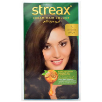 Streax Cream Hair Color Enriched With Walnut Oil And Argan Oil, Light Brown 5