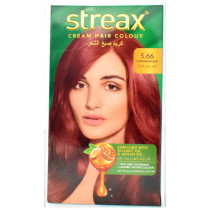 Streax Cream Hair Color Enriched With Walnut Oil And Argan Oil, Cinnamon Red 5.66