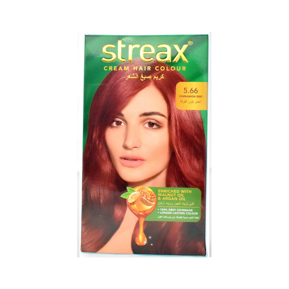 Streax Cream Hair Color Enriched With Walnut Oil And Argan Oil, Cinnamon Red 5.66
