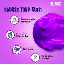 Streax Professional Hold And Play Funky Hair Colour 100g, Grazy Violet