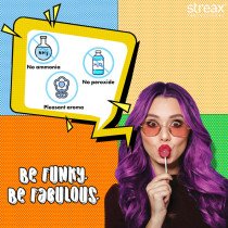 Streax Professional Hold And Play Funky Hair Colour 100g, Grazy Violet