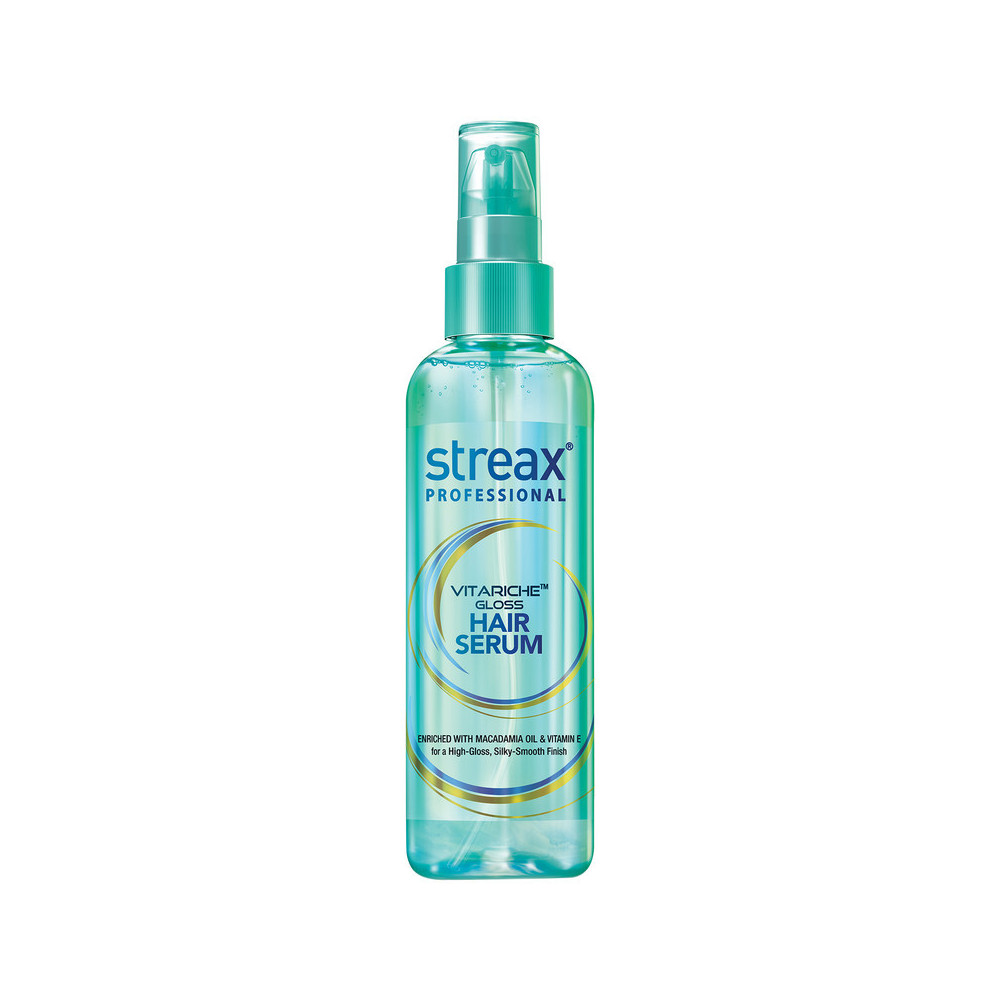 Streax Professional Vitariche Gloss Hair Serum Enriched With Macadamia Oil And Vitamin E, 100ml