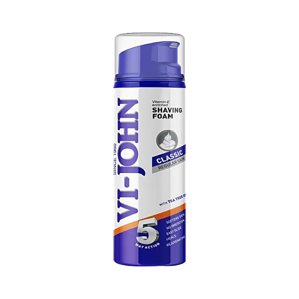 Vi-John Vitamin E Enrished Classic Shaving Foam For Regular Skin, 200ml