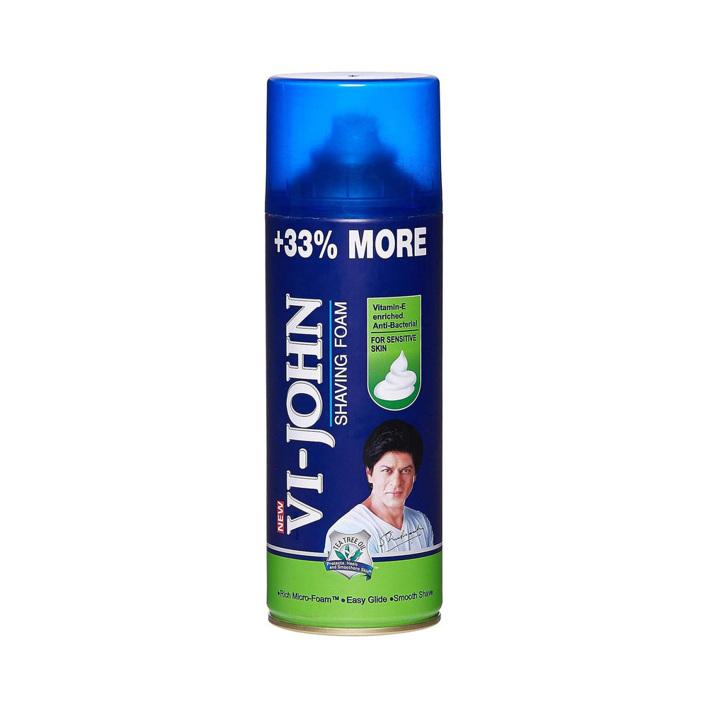 Vi-John Vitamin E Enriched Shaving Foam For Sensitive Skin, 400g