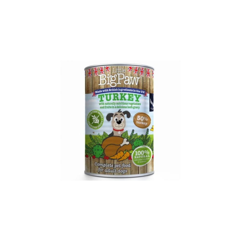 Little Big Paw Dog Turkey Tin, 390 G