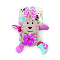All For Paws Little Buddy Comforting Bunny Dog Toy, 35 x 25 x 4 Cm