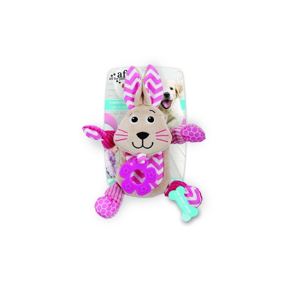 All For Paws Little Buddy Comforting Bunny Dog Toy, 35 x 25 x 4 Cm