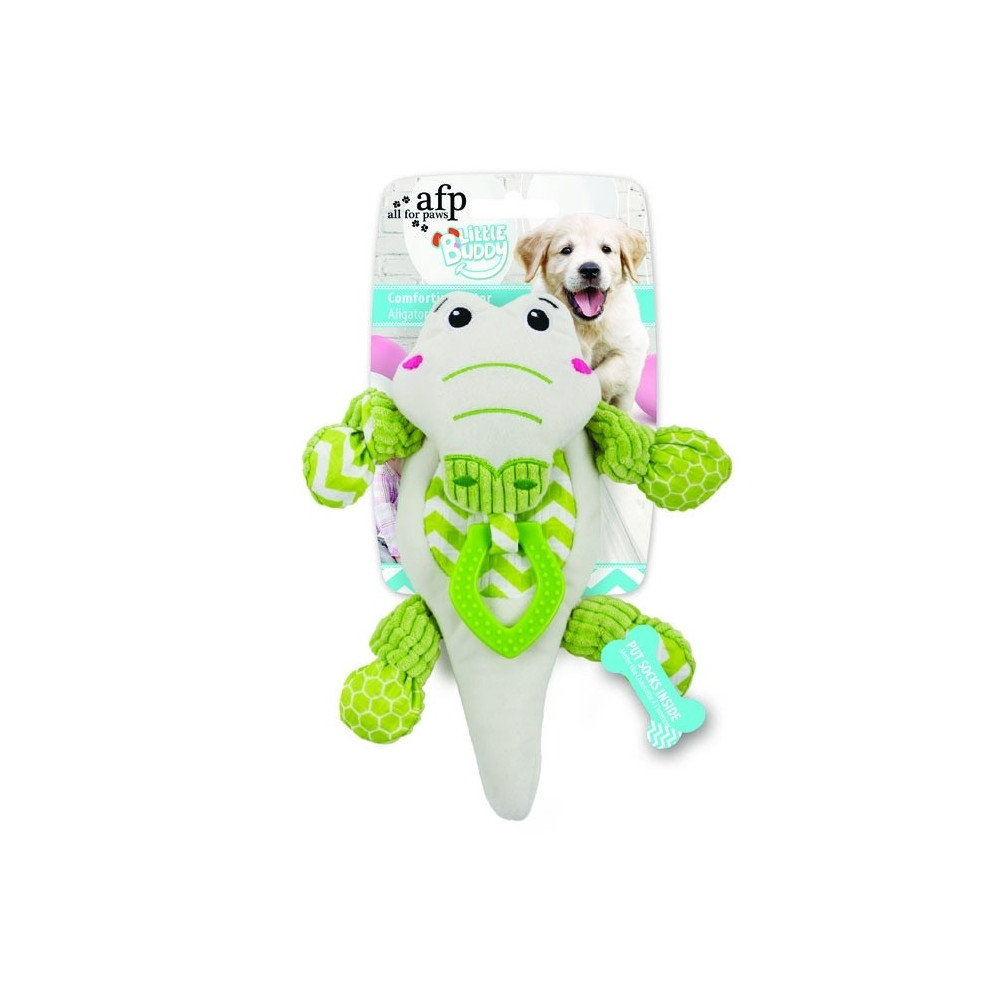 All For Paws Little Buddy Comforting Gator Dog Toy, 40 x 25 x 4 Cm
