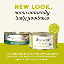 Applaws Natural Cat Food Tuna Fillet with Seaweed 156g Can (Pack of 24) Premium Cat Foods 
