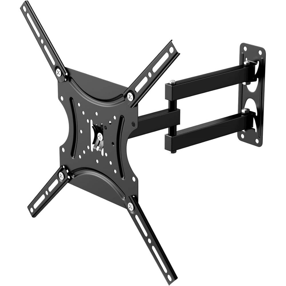 Sky-Touch TV Wall Mount, Full Motion TV Wall Bracket Monitor Wall Bracket with Swivel & Articulating Tilt Arm for Most 26-55 inch LED, LCD, Flat & Curved TVs, Max VESA 400x400mm up to 22kg, Black
