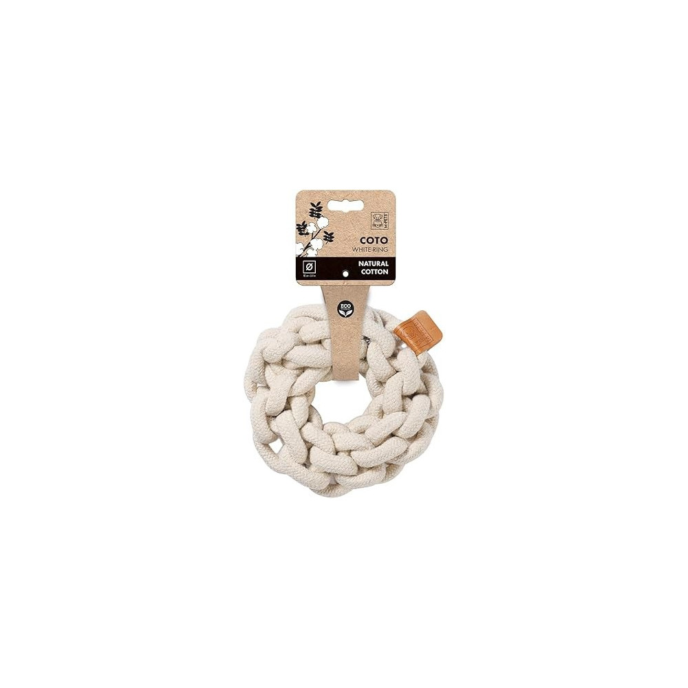 M-PETS Coto White Ring Eco Friendly Dog Toy, Small
