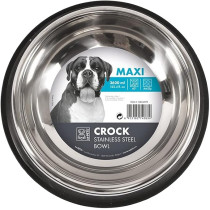 M-PETS Crock Stainless Steel Bowl Maxi For Dog, 3620ml