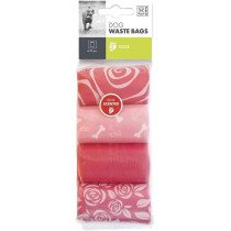 M-PETS Dog Waste Bags Rose Scented, 60 Bags (4 x 15)