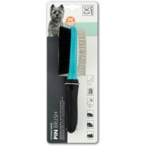 M-PETS Double Sided Pin Brush, Black/Blue