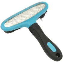 M-PETS Double Sided Slicker Brush, Black/Blue