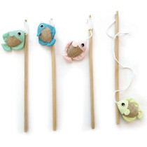 M-PETS Fish Cat Wand Assorted Colors, Portable/Lightweight