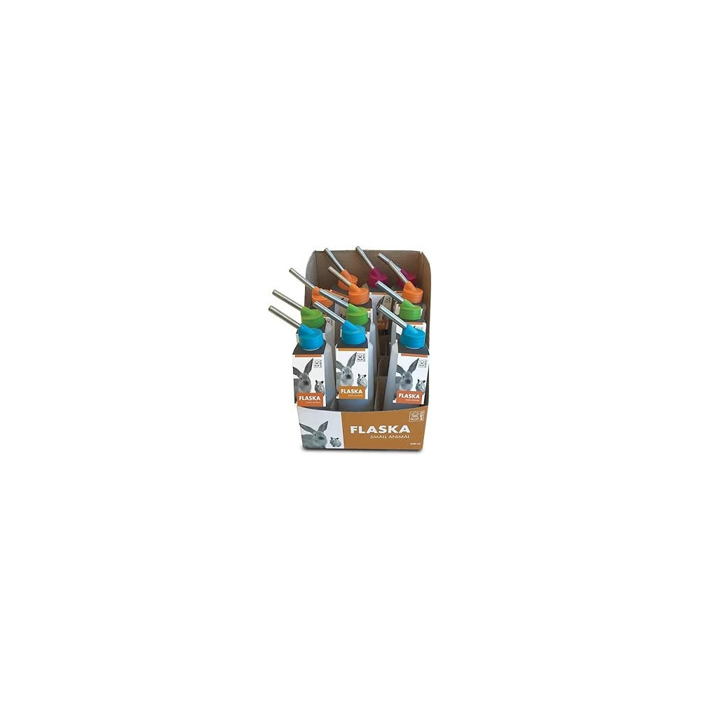 M-PETS Flaska Drinking Bottle Display Box Of 12 Pcs 250ml, Mixed Colors