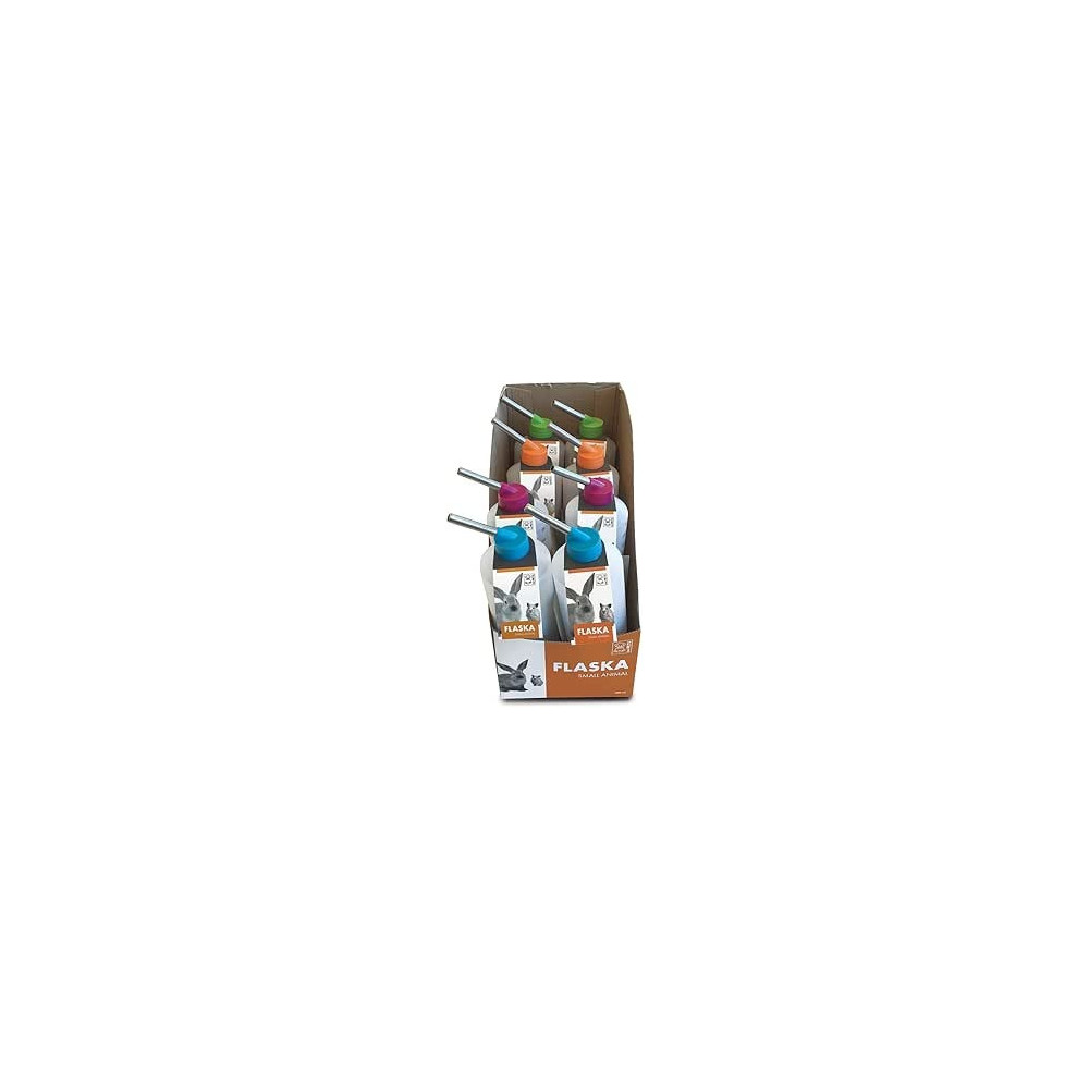 M-PETS Flaska Drinking Bottle Display Box Of 8 Pcs 600ml, Mixed Colors