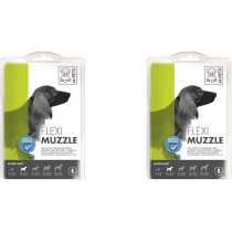 M-PETS Flexi Muzzle For Dog, Small, Black