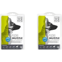 M-PETS Flexi Muzzle For Dog, XL, Black
