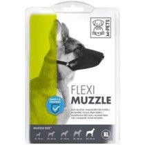 M-PETS Flexi Muzzle For Dog, XL, Black