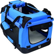 M-PETS Flow Crate For Dog, Medium L61 X W41 X H41cm, Blue/Black