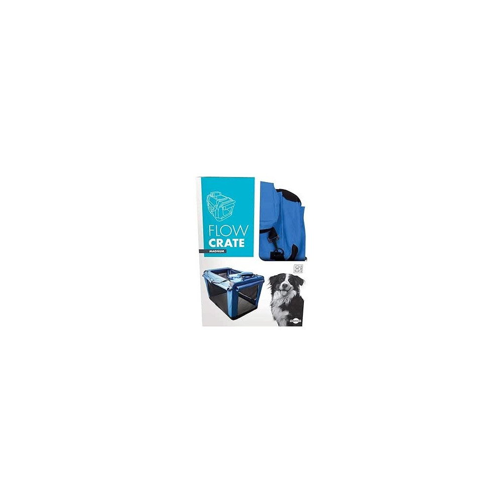 M-PETS Flow Crate Magnum For Dog, L107 X W77 X H795cm, Blue/Black