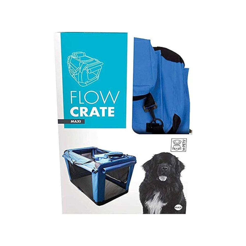 M-PETS Flow Crate Maxi For Dog, L119 X W76 X H865cm, Blue/Black