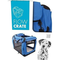 M-PETS Flow Crate For Dog, XL (L81 X W59 X H59cm), Blue/Black