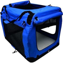 M-PETS Flow Crate For Dog, XXL (L91 X W63 X H63cm), Blue/Black