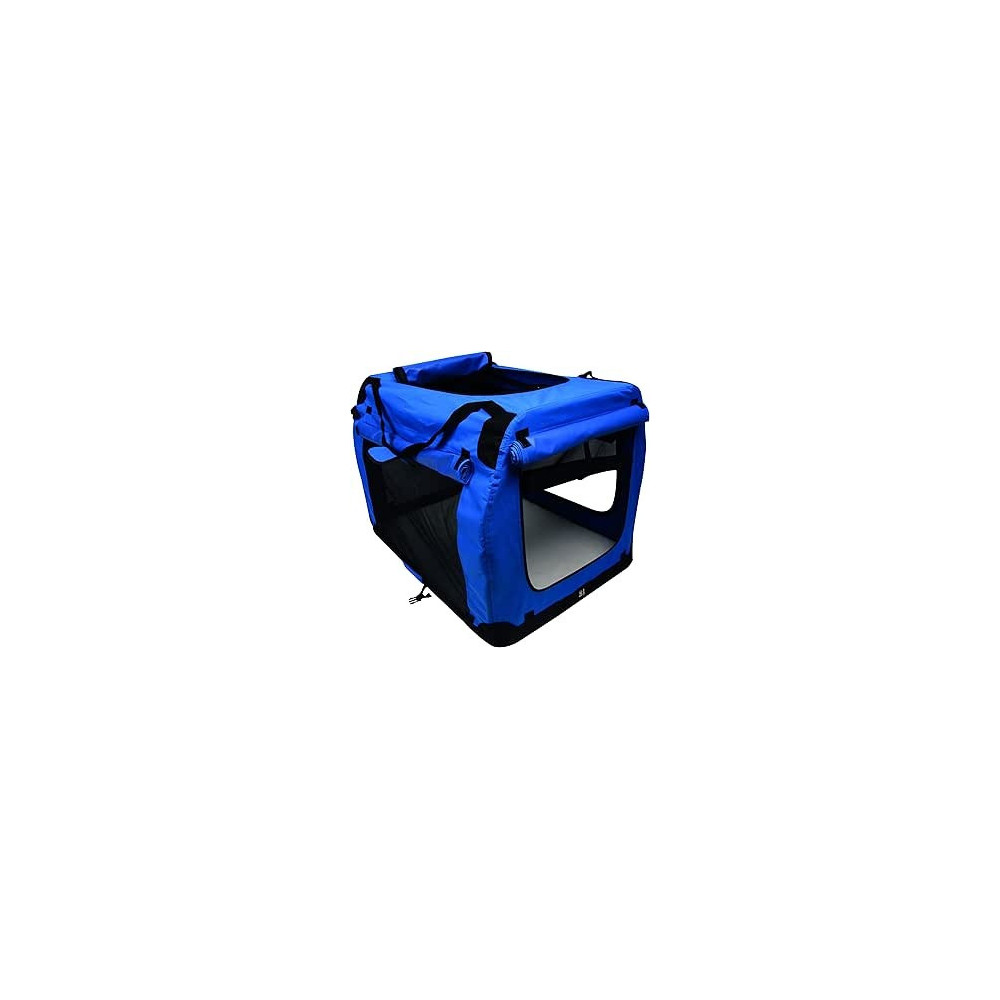 M-PETS Flow Crate For Dog, XXL (L91 X W63 X H63cm), Blue/Black