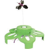 M-PETS Flower Power Electronic Cat Toy, Green