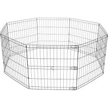 M-PETS Foldable Puppy Pen S 8 Panels (W62 X H66cm), Silver
