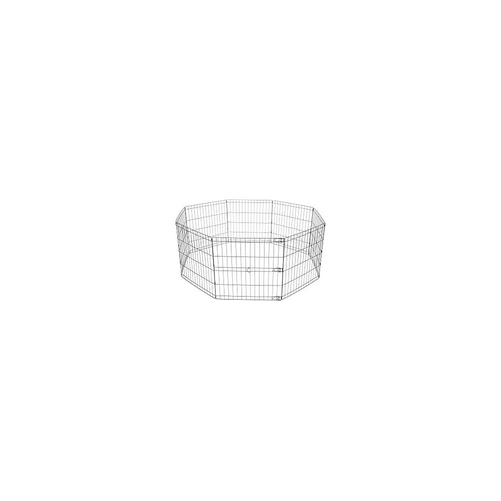 M-PETS Foldable Puppy Pen S 8 Panels (W62 X H66cm), Silver