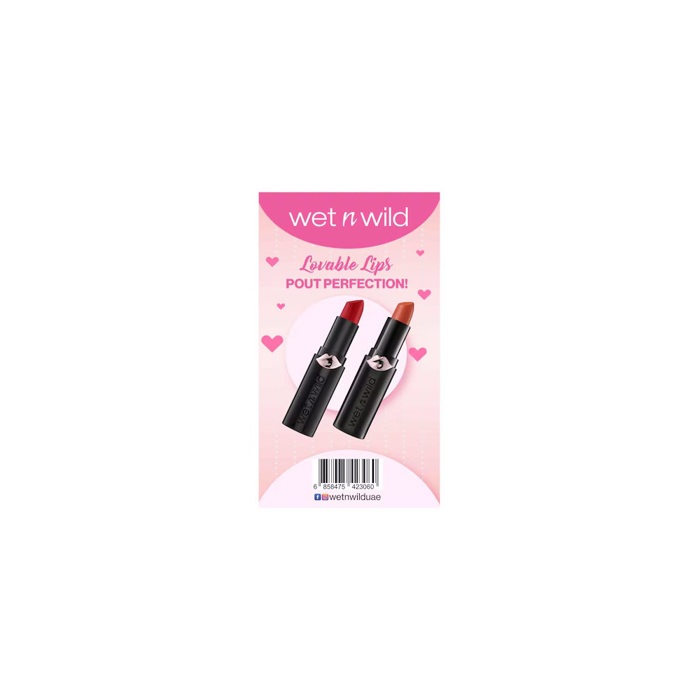 Wet n Wild Megalast Matte Lipstick Set Pack Of 2, Valentines Value Pack