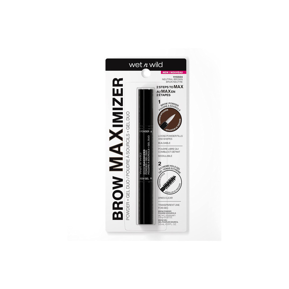 Wet n Wild Brow Maximiser Powder And Gel Duo Pen, Neutral Brown