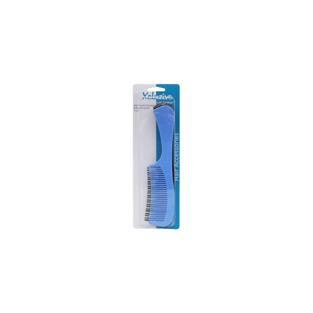 Xcluzive Wide Tooth Detangler And Regular Combs Pack Of 2
