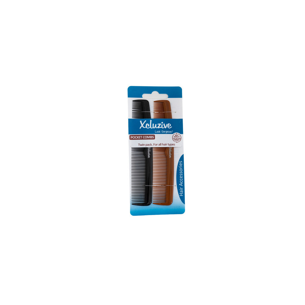 Xcluzive Twin Pack Pocket Comb For All Hair Types