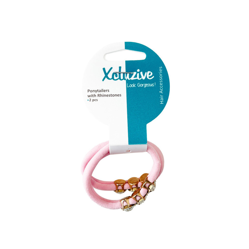 Xcluzive Pony tailers W/Rhine stones 2 pcs