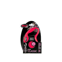 Flexi New Classic Cord Retractable Leash/Lead For Dogs 3m, Red, XS