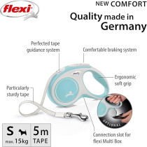 Flexi New Comfort Tape 5M Light Blue, Small