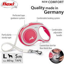 Flexi New Comfort Tape 5M Red, Large
