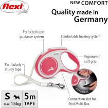 Flexi New Comfort Tape 5M Red, Small