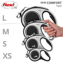 Flexi New Comfort Tape 8M Black, Large