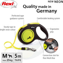 Flexi New Neon Tape 5M Yellow, Medium
