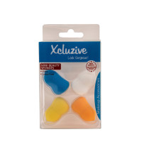 Xcluzive Latex Fee Mini Beauty Sponges Pack Of 4, Multicolour