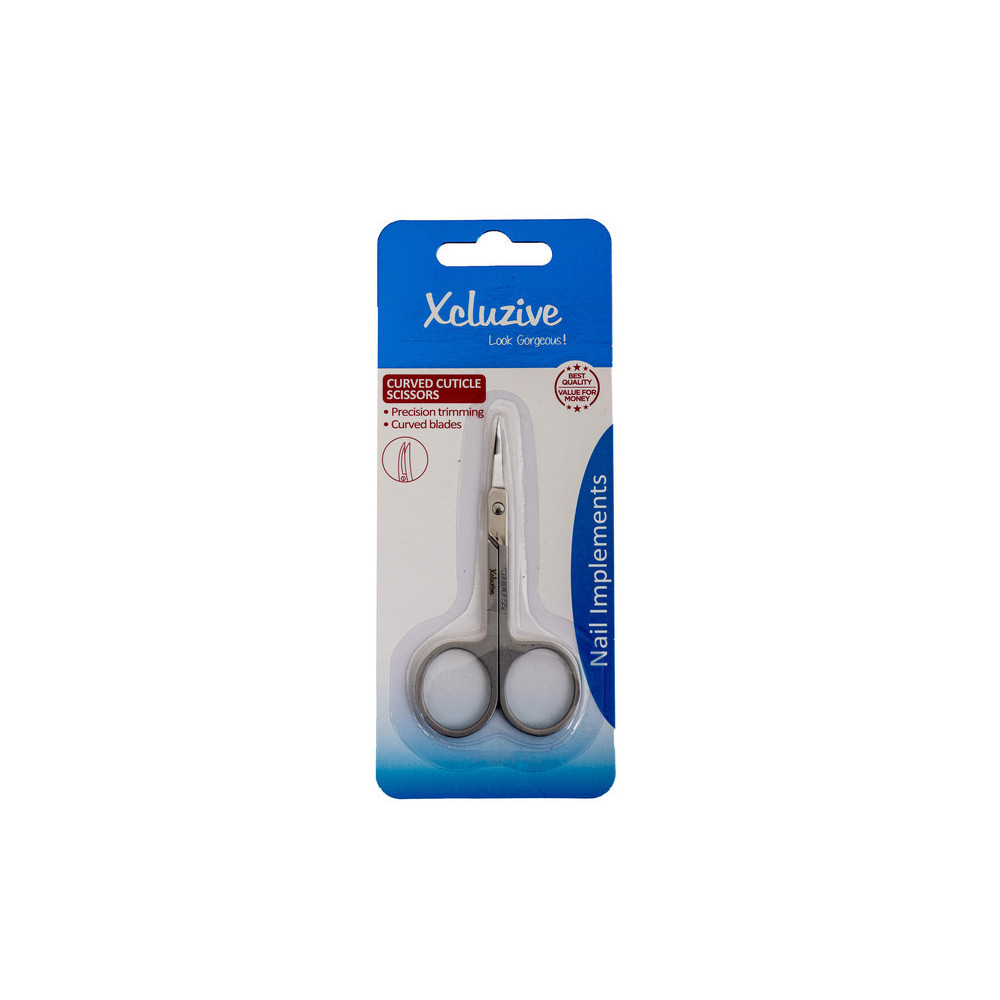 Xcluzive Stainless Steel Curved Cuticle Scissors For Precision Trimming