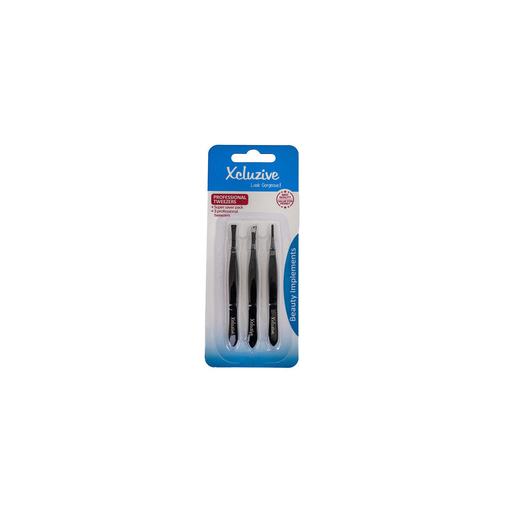 Xcluzive Best Quality Professional Tweezers Pack Of 3 pcs