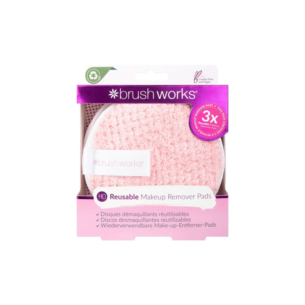 Brushworks HD Reusable Makeup Remover Pads Pack Of 3